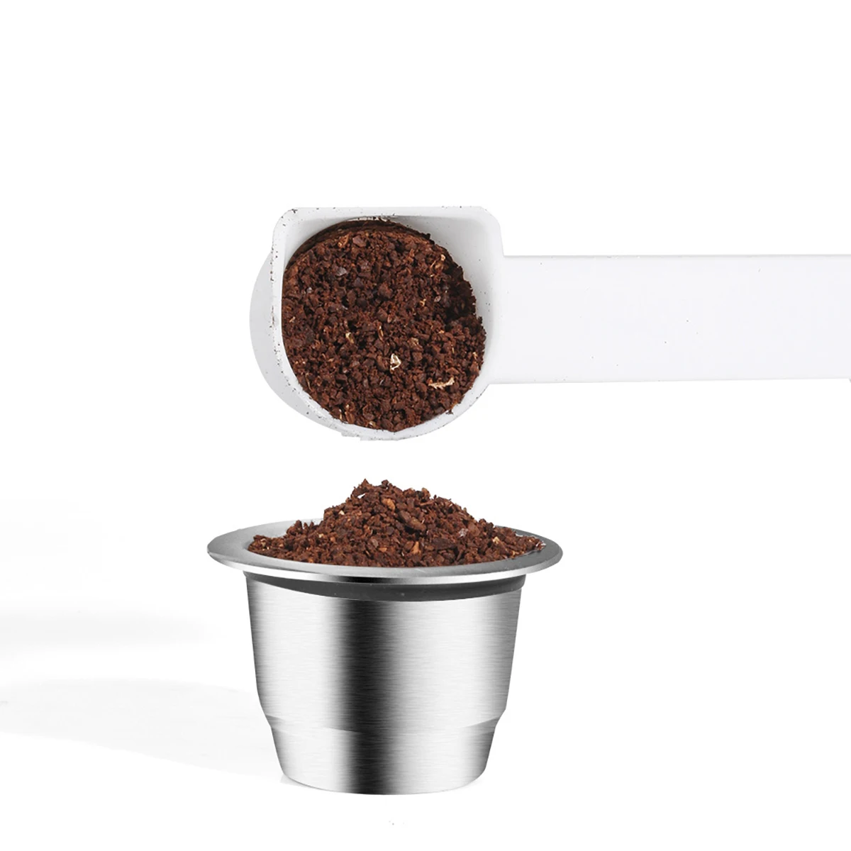 Stainless Steel Reusable Coffee Capsules Thread Open & Close Refillable Capsules Filter Pods for Nespresso OriginalLine Machines
