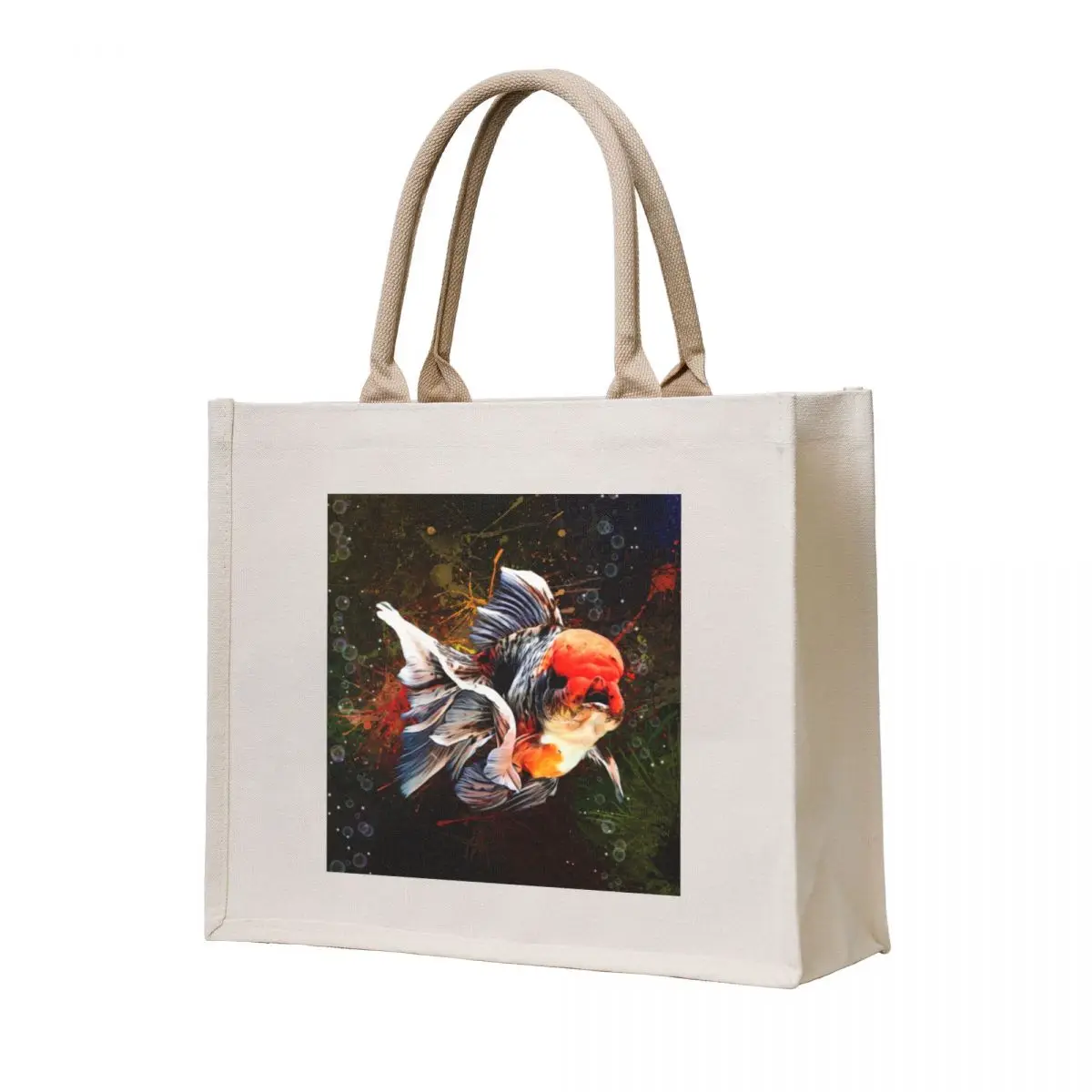 

Calico Oranda Goldfish Aquatic Portrait Tote Bag Shopping bags tote bag bags woman 2025