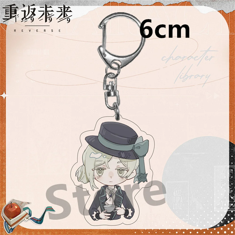 Hot Anime Reverse 1999 KeyChain Men Key Chain Women Plate Desk Decor  Standing Collection Ornament 6cm