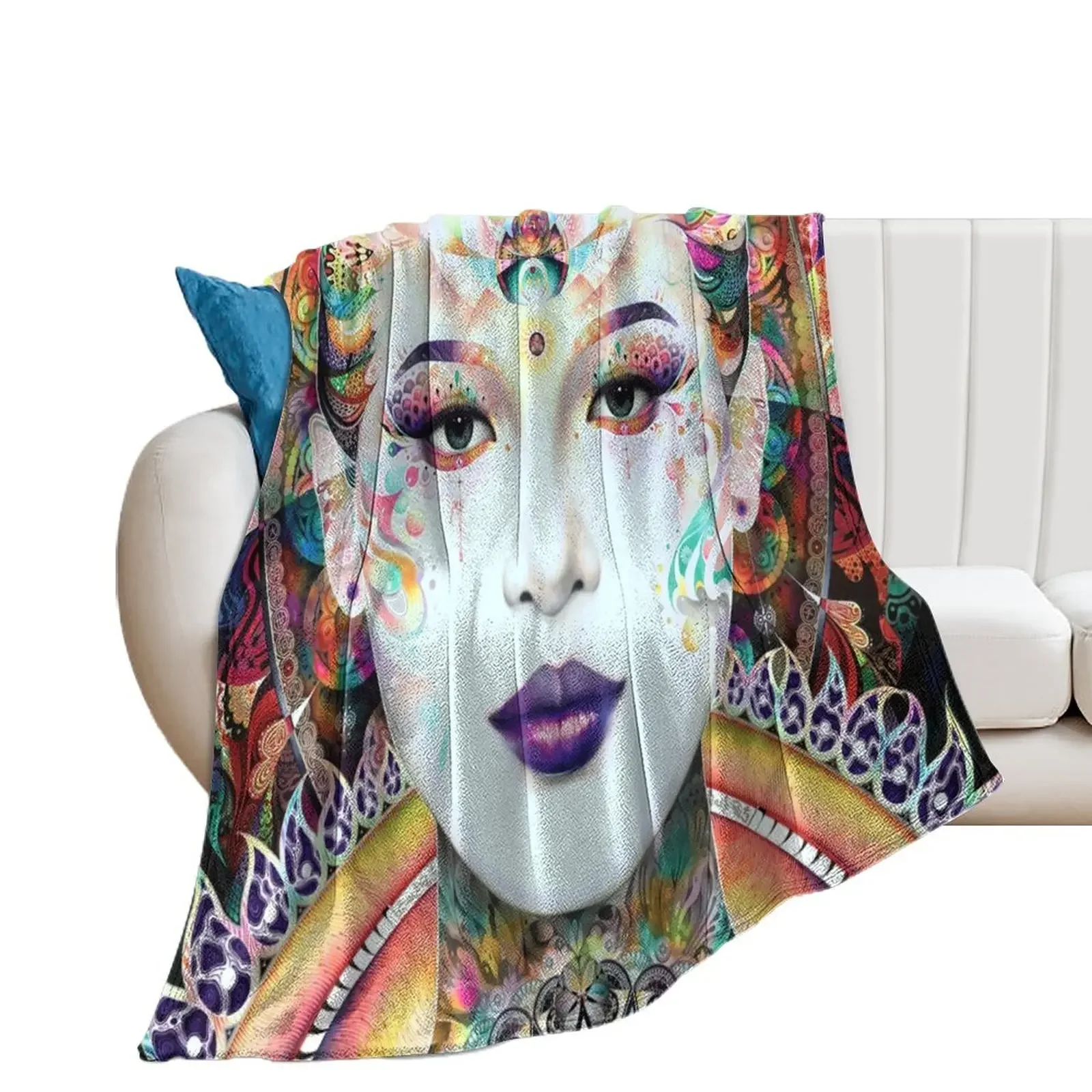 Guan Yin Throw Blanket Sofa Quilt Decorative Beds Blankets