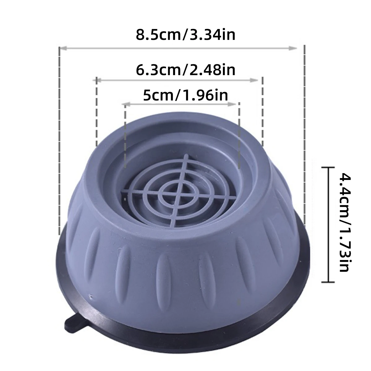 4pcs Shock-absorbing Cushion Non-slip Anti-vibration Cushion Cushion Heightening Moisture-proof Refrigerator Bobber Roller Base