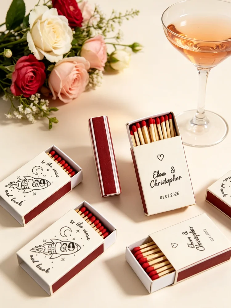 Personalized Wedding Favors Custom Matchboxes Templates Wedding Decor Souvenirs