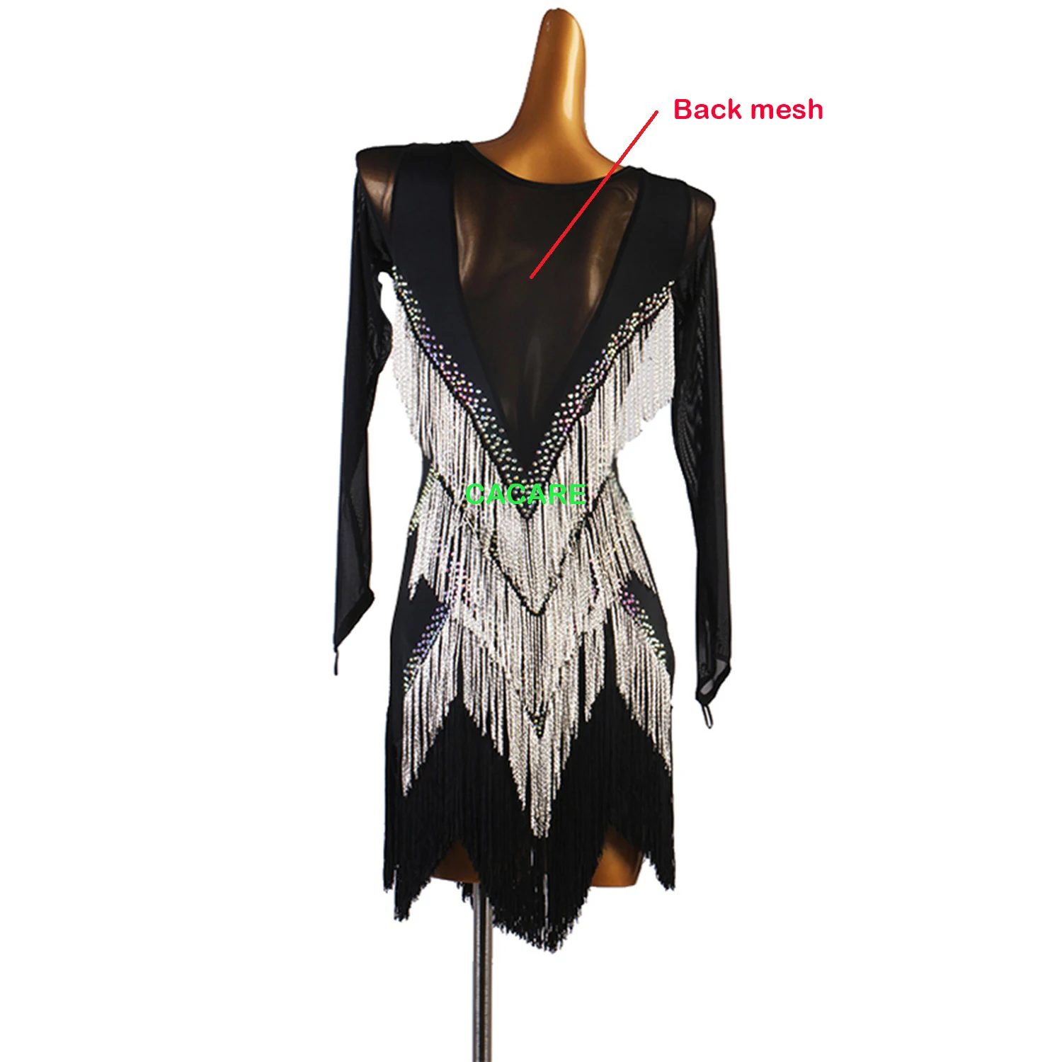 2024 Luxury Latin Dance Dress Women Latina Salsa Latin Dance Competition Dresses Fringe D1063 Customize