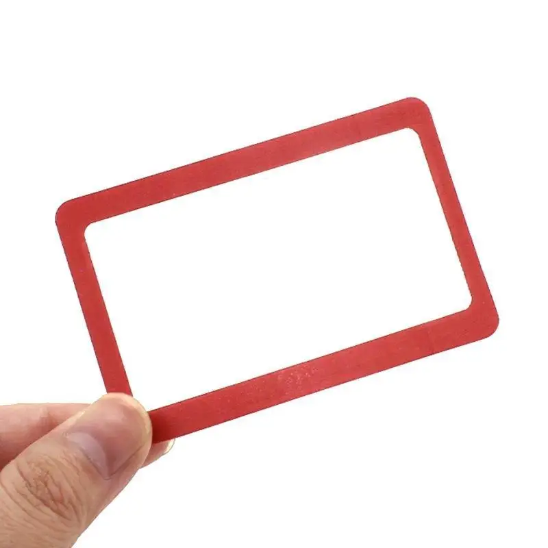 5Pcs 3X Portable Magnifying Glass Slim Clear Pocket Reading Magnifier For Small Print Book  Label Receipt Elderly Vision