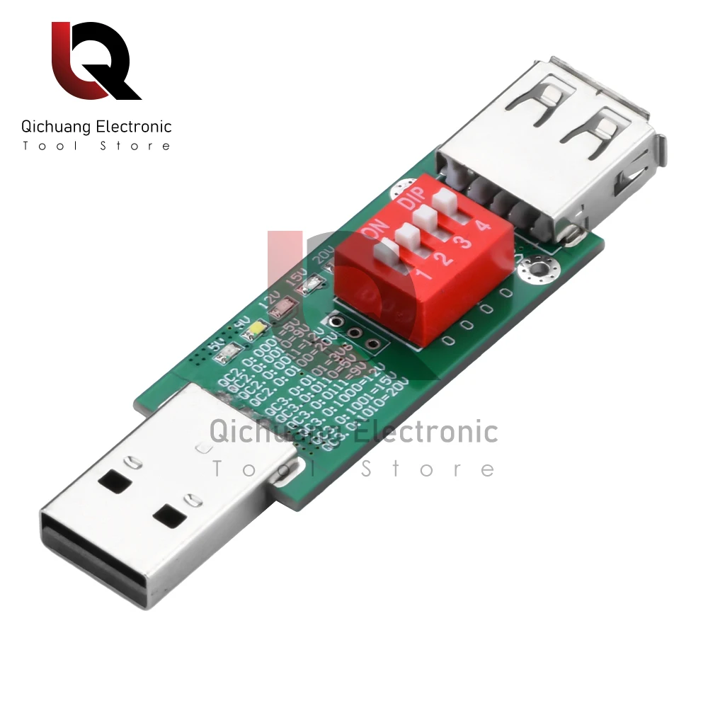 QC2.0/3.0 5V 9V 12V 15V 20V Fast Protocol Charge Trigger Decoy Qualcomm Trigger Voltage Aging Detection Adapter Test Module