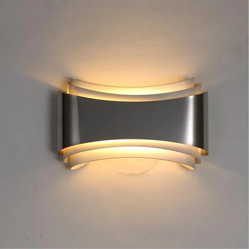 

Modern led wall lights for bedroom study room Stainless steel+Hardware 5W home decoration wall lamp free shipping