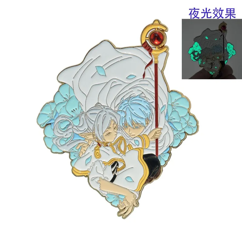 

Frieren: Beyond Journey's End Luminous Pins Pendant Himmel Brooches Anime Badges for Backpack Clothing Cosplay Toy Decorations