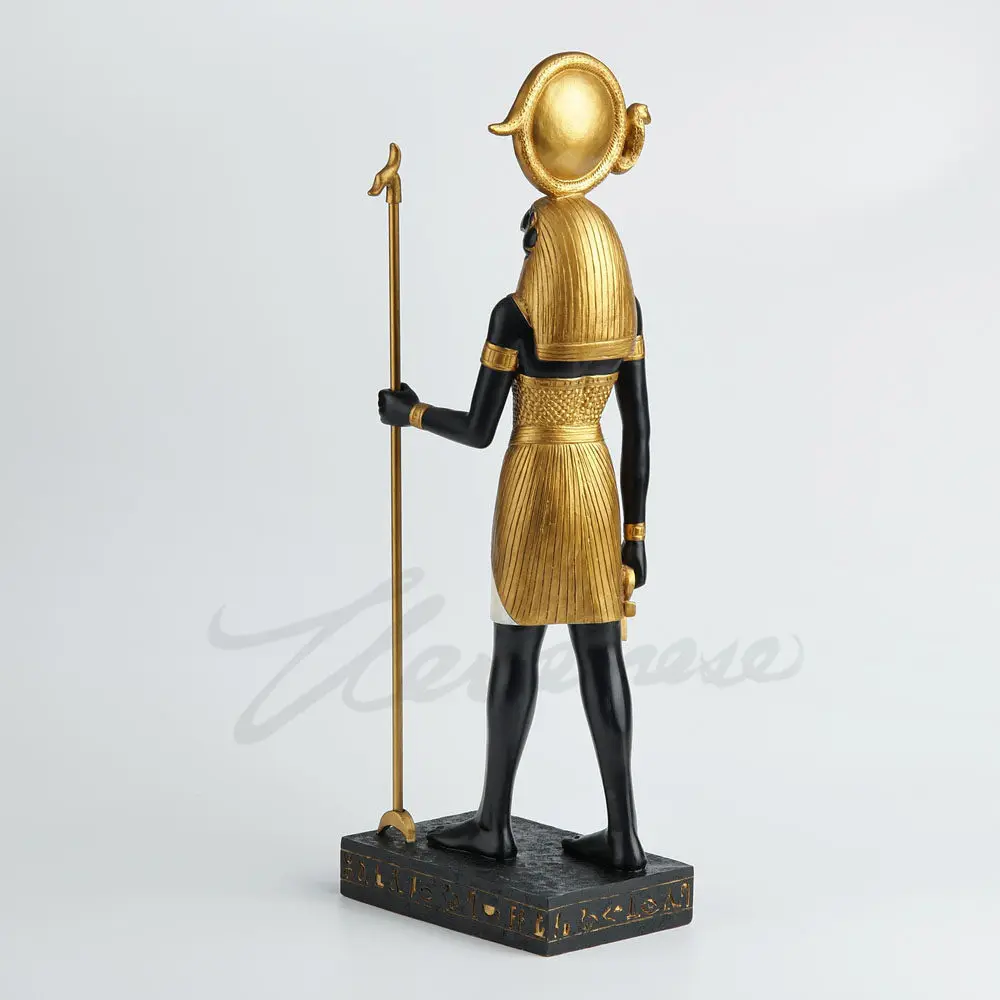 Ancient Egyptian God Horus Resin Figurine Statue Falcon Head Deity Home Office Decor Sculpture Egypt Culture Collectible Gift view 4