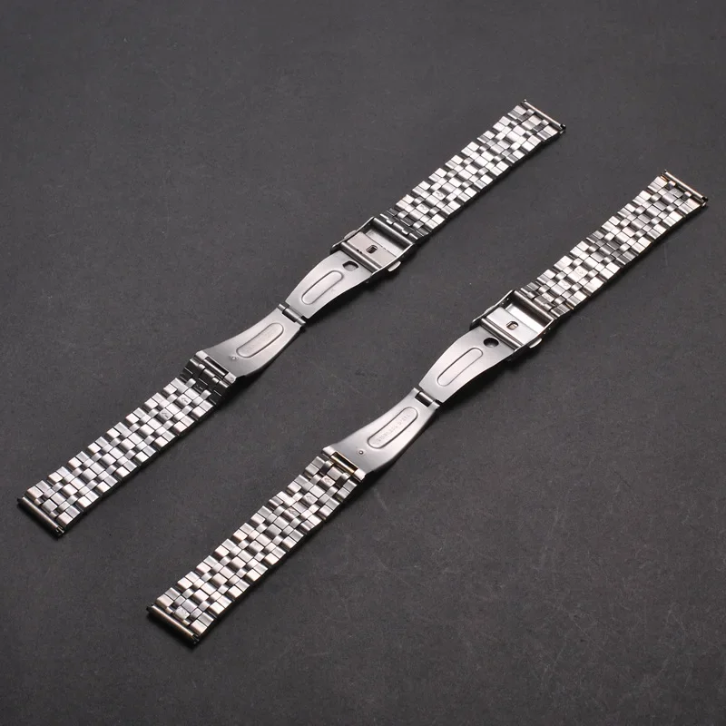 Watch Band 18mm 20mm 22mm Silver Rose Gold Stainless Steel Watch Strap Metal Bracelets for Men Women Wrist Replacement Watchband