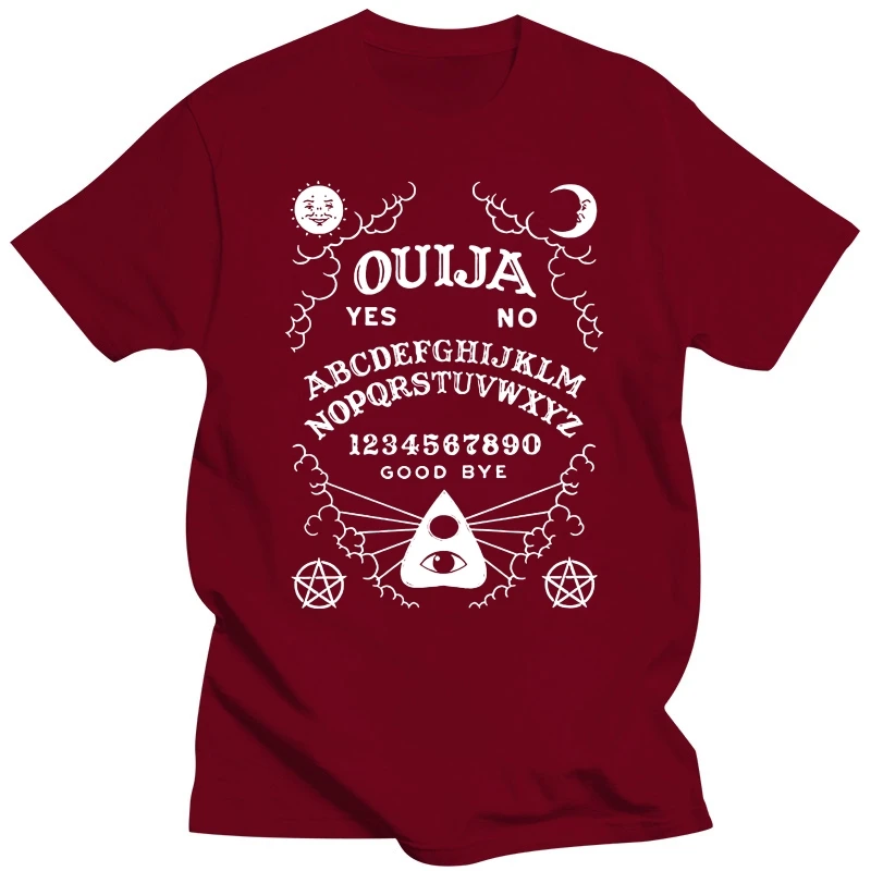 New Ouija Board T Shirt Black Kill Occult Spirit Pentagram Star Gothic Seance T Shirt Men Loose Size Tshirt