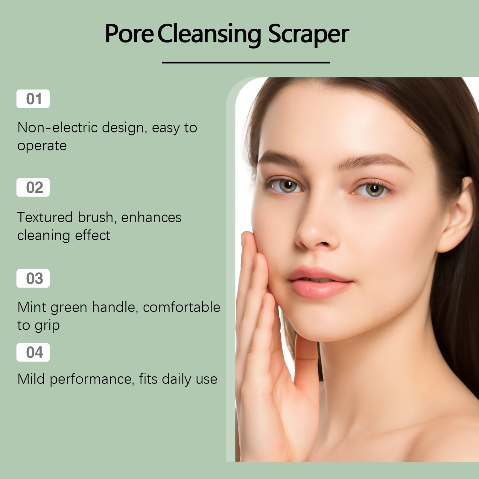 أداة بسيطة للتنظيف العميق للرؤوس السوداء والرؤوس البيضاء للأنف والوجه للنساء، منظف مسام البشرة، أدوات تجميل للعناية بالبشرة #4