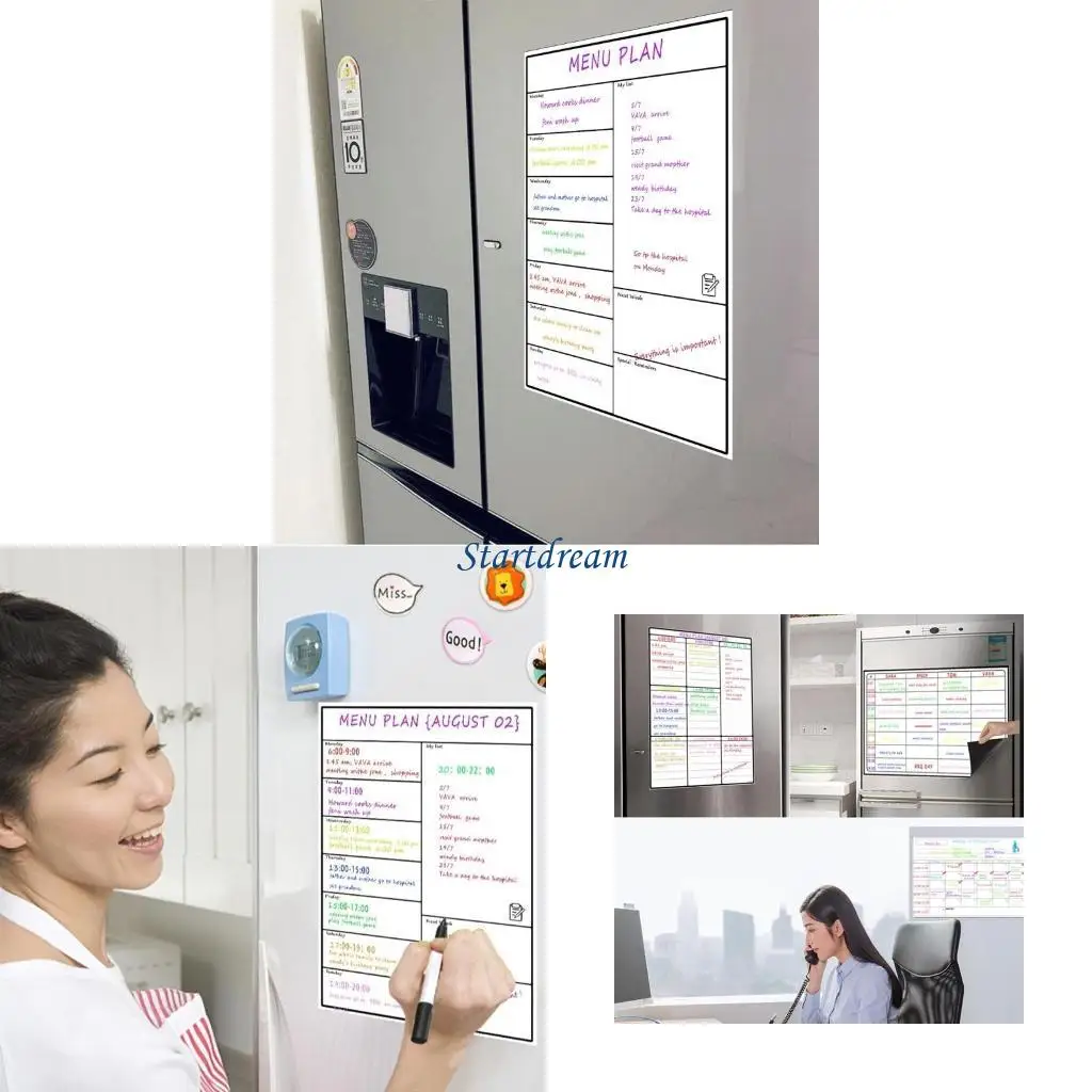 

Whiteboard Calendar for Fridge Memo Board Fridge Whiteboard K92C