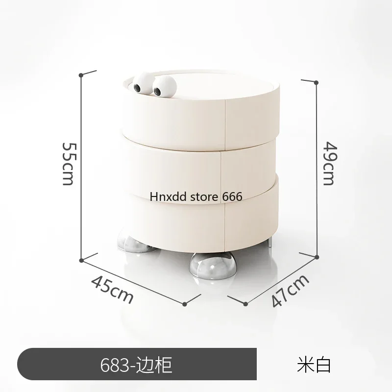 

Круглый прикроватный простой и милый шкафчик большой вместимости из массива дерева