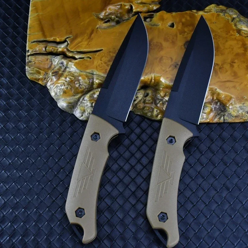 KB 7503 سكين مستقيم عالي الجودة 9Cr13Mov شفرة ألياف النايلون مقبض مقاومة للصلابة بقاء المحمولة سكين الدفاع عن النفس