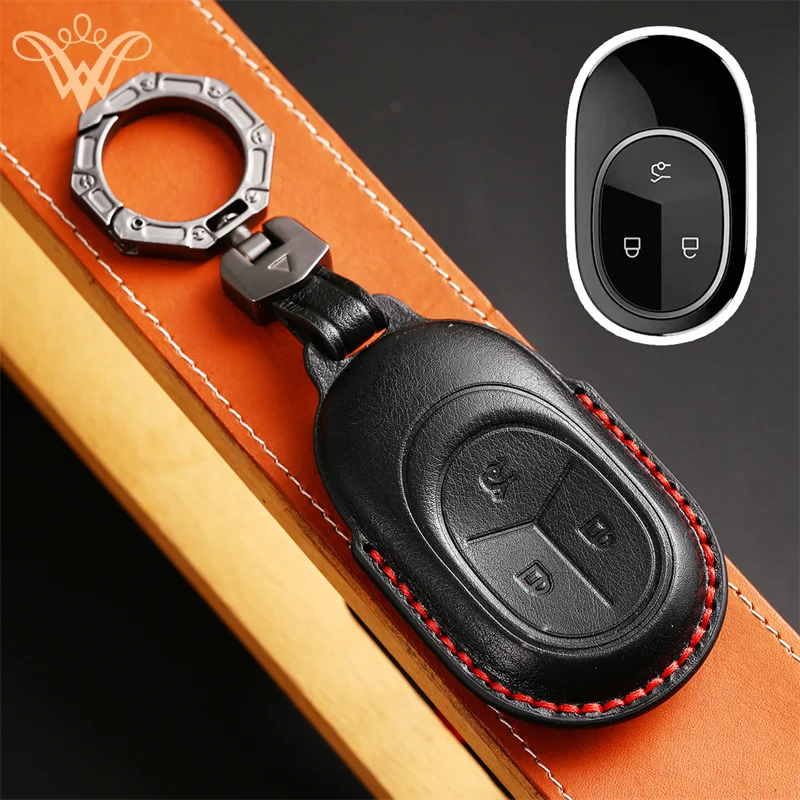 

Leather Car Key Case Cover Fob Protector Accessories For Nio ET7 ET5 Luxury Keychain Shell Holder Bag Cowhide