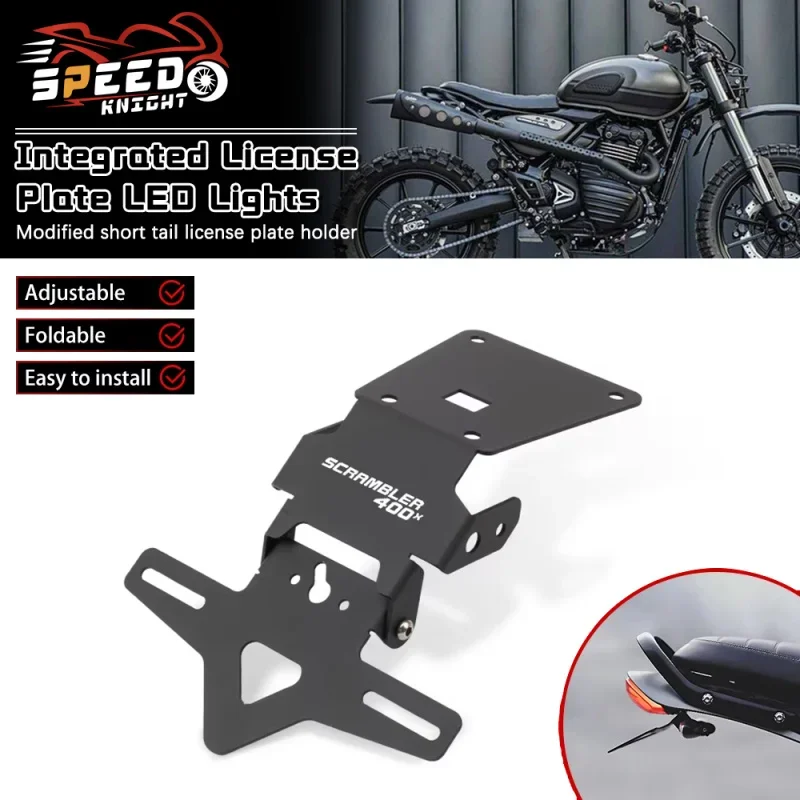 

Новые аксессуары для мотоциклов, держатель заднего номерного знака, кронштейн для Scrambler 400X для Speed 400 2024 2025