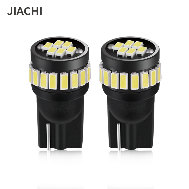 

Jiachi 100 шт., заводская розетка T10, светодиодные лампы W5W 3014 24 SMD, белый, красный, янтарный цвет, внутренний светильник для перчаточного ящика, багажник 12 В 24 В