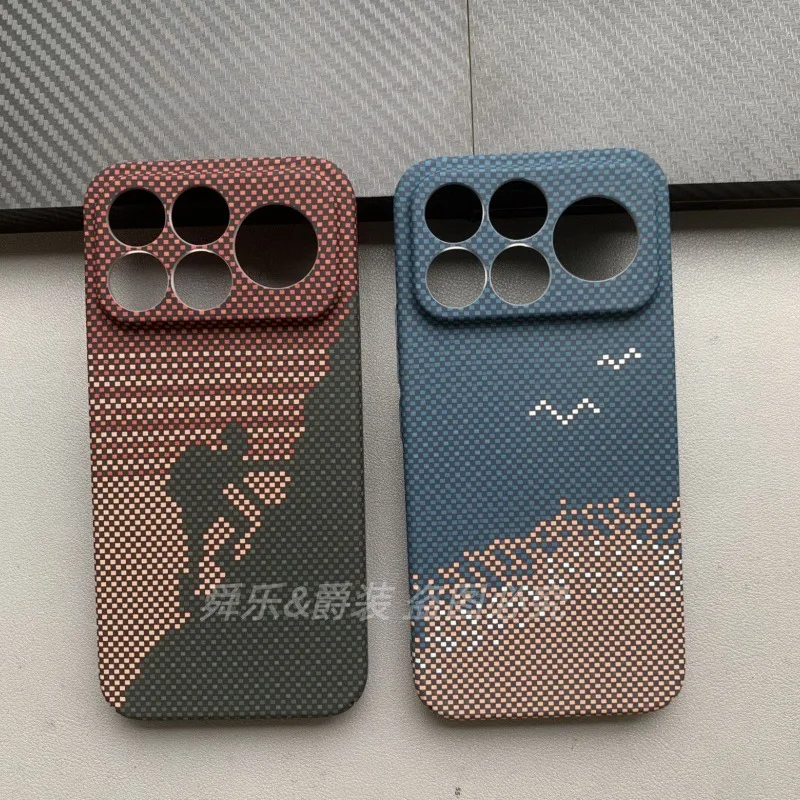 Coque élégante pour Poco F9 Ultra Pro, finition mate, sensation de corps nu, en fibre de carbone, ultra-fine et antichoc pour POCO F9 Pro.