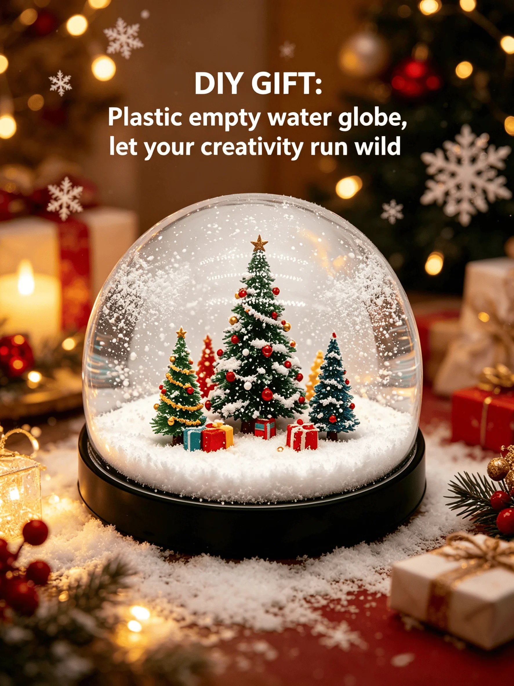 Plastikowa pusta kula śnieżna dla dzieci, DIY ornament, pokrywa wyświetlacza wody, prezent promocyjny — zdjęcie 2