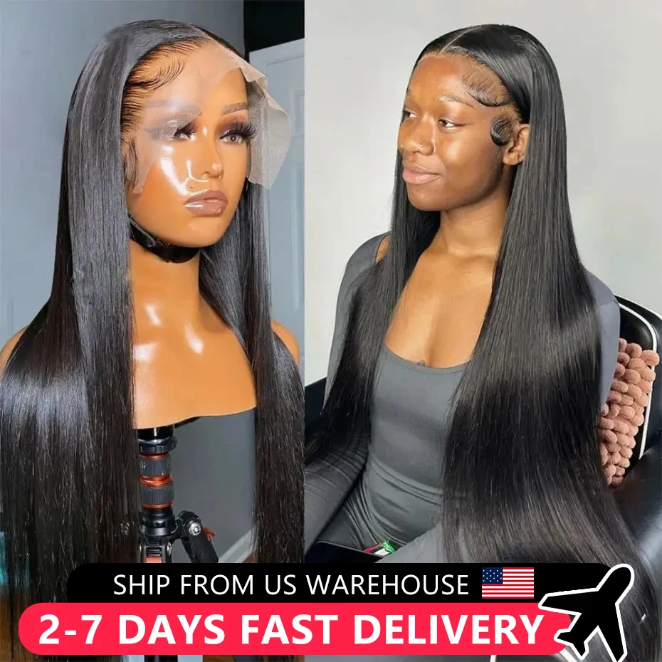 Brazilian Bone Straight HD Lace Frontal Wig For Women Glueless 13x4 13x6 Transparent Lace Front Human Hair Wigs Pre Plucked