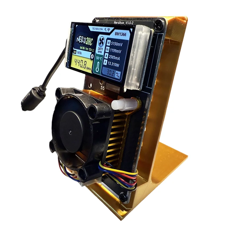 

Nerdaxe Nerdminer 500Gh/S Bitaxe BM1366 ASIC Chip Вертикальный майнер Solo Lottery BTC Miner Лотерейный майнер UK PLUG