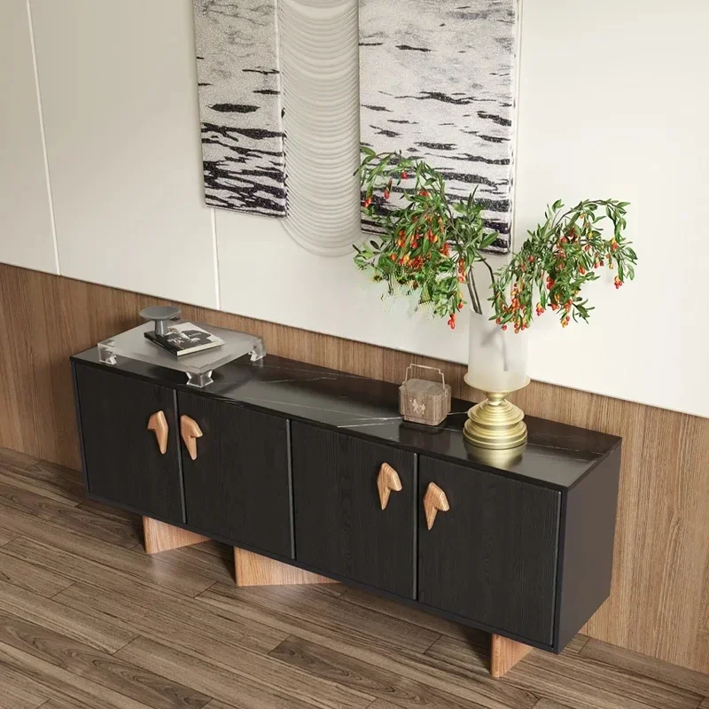 

xzNordic style solid wood dining side cabinet tea, color matching paint entrance, cupboard storage, side cabinet