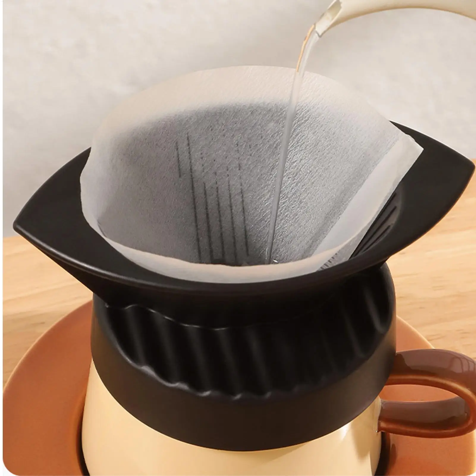 

Gold Coffee Filter Cone Shape Metal Coffee Filter Compatible WithNinja CFP301 CFP201 Coffee Accessories