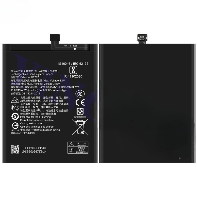 0 Cycle HE376 Battery for Nokia 3.1 Plus X71 Phone High Quality High Capacity Replacement Lithium Polymer Grade A Cell with Tool