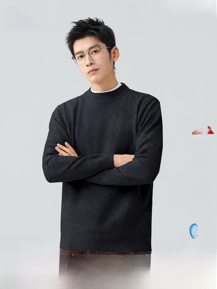 

Snow Flng Spring 2026 Men's Knitted Sweater Casual round Ne Soft Warm Busin Base irt Faionable Urban Sle