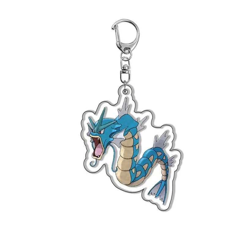 Porte-clés Pokémon Pikachu, figurines d\'action Anime, Charizard, Gengar, Eevee, Mewtwo, porte-clés acrylique double face, jouets pendentif, cadeaux