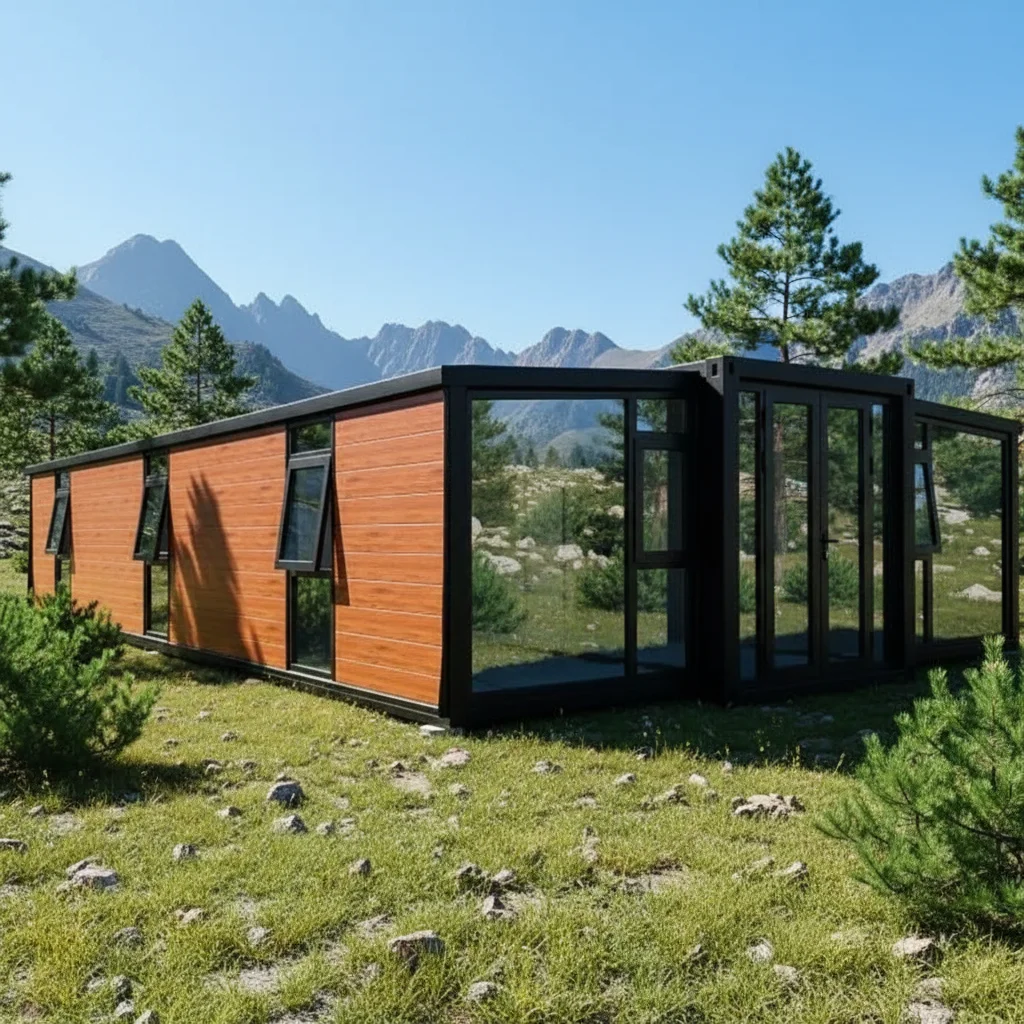 Eco-Friendly Folding Container House 40ft 4 Bedrooms Full Kitchen Cabinets Fireproof Hurricane Proof Versatile Mobile Home