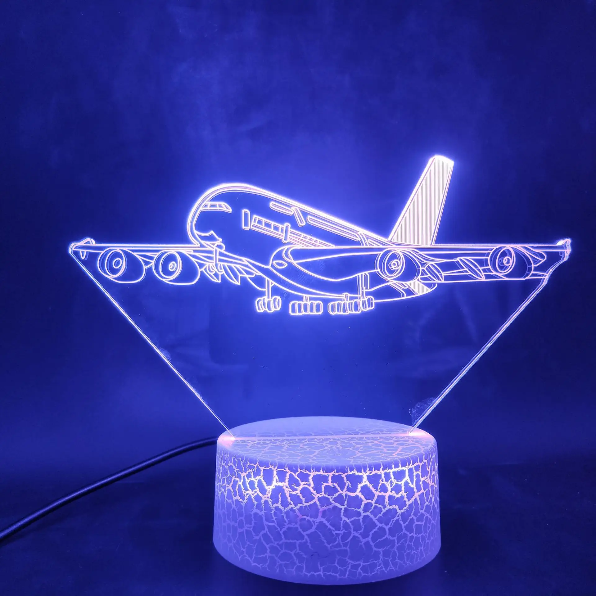 Nighdn Children\'s Night Light Plane 3D Optical Illusion Lamp for Bedroom Decoration Table Lamp Christmas Birthday Gift for Kids