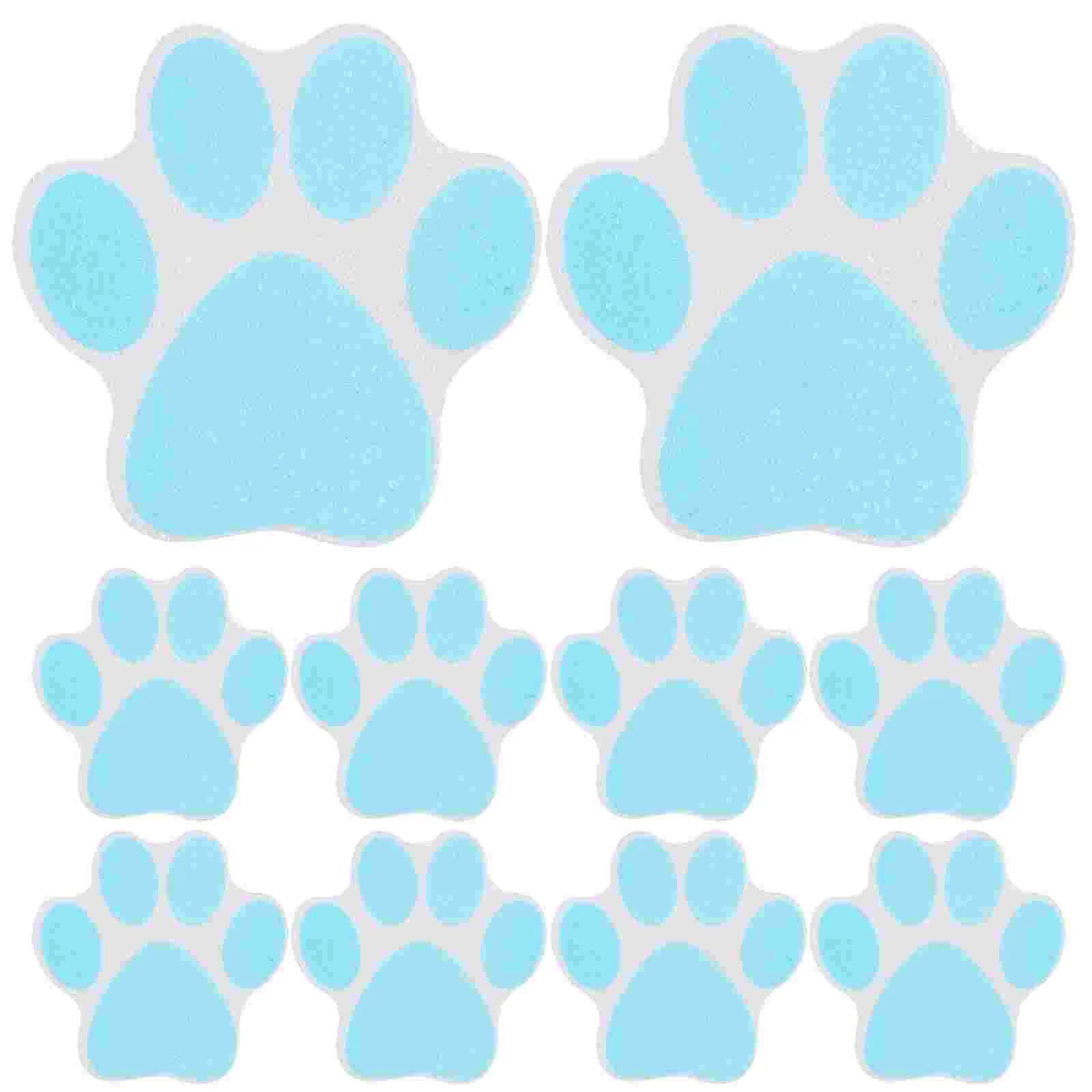 

10 Pcs Footprint Anti-slip Stickers Bath Tub Non Baby Toys Scraper Grips Shower Peva Floor