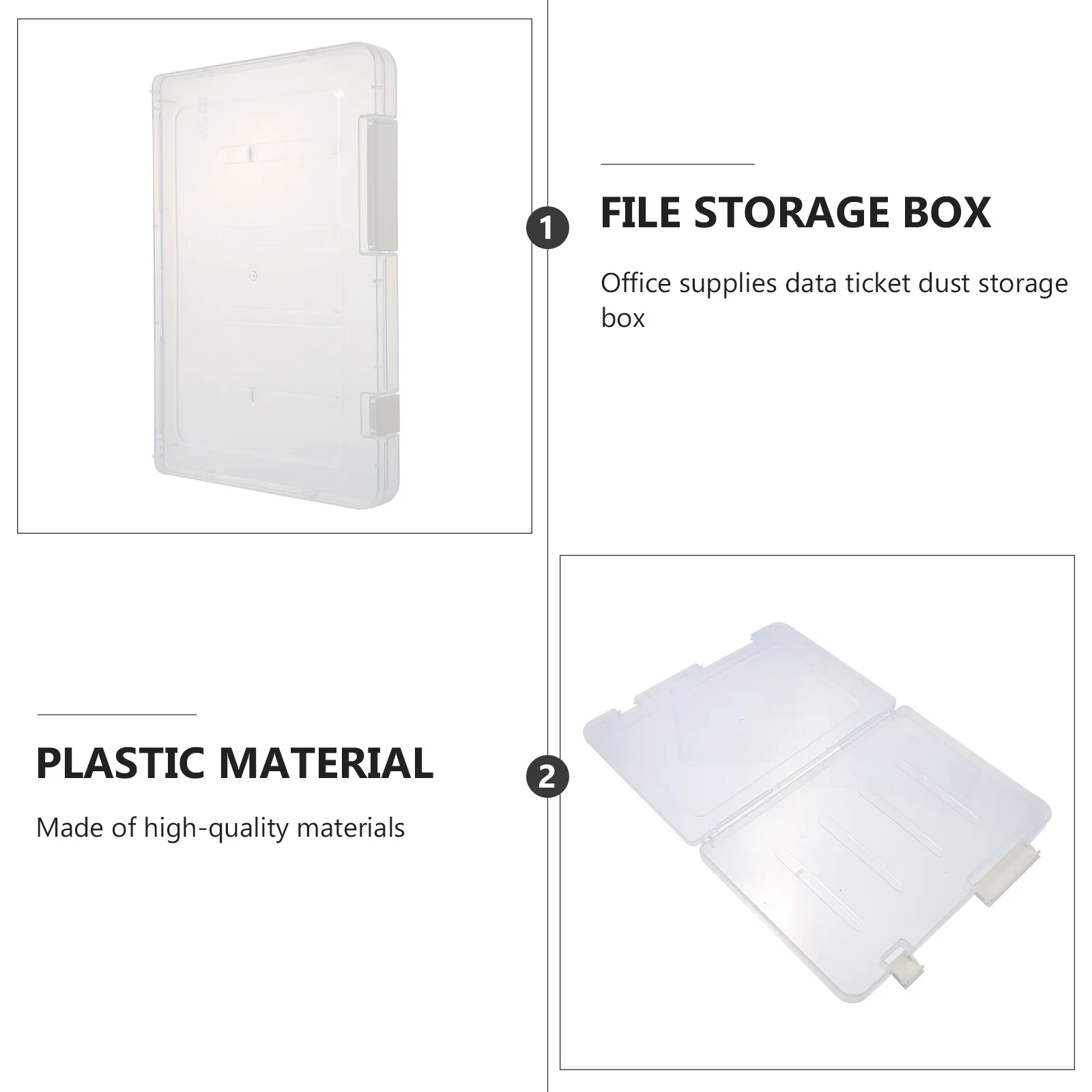 Folder Office Storage Box File Holder for Desk Desktop Plastic Organisers Receipt Organizer