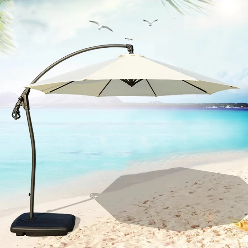 Outdoor parasol Banana umbrella Open-air balcony Big sun umbrella Internet celebrity milk tea shop Cafe outside the stall Roman