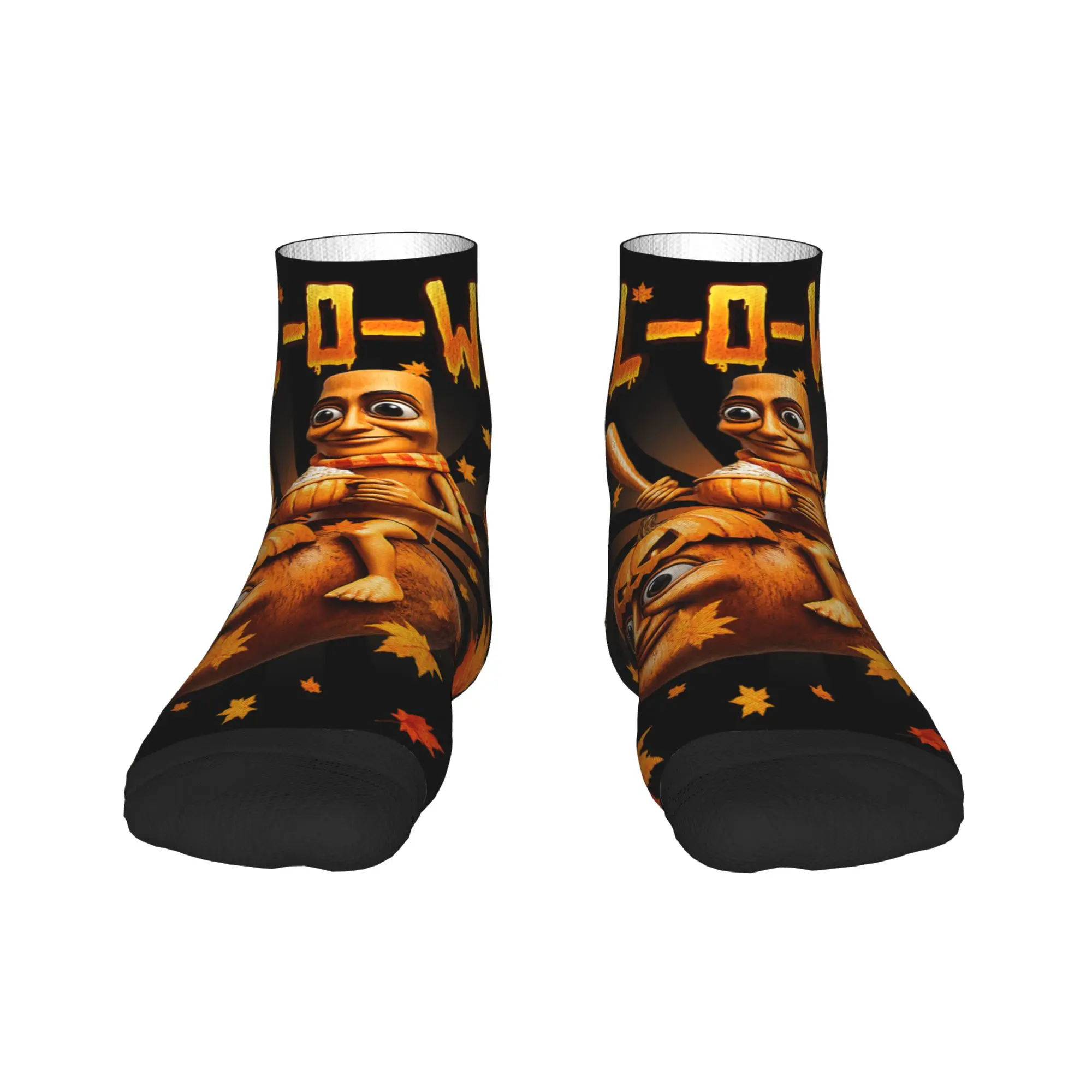 Funny Tung Tung Sahur Fall O Ween Halloween Brainrot Meme Socks  Ankle Socks Spring Non Skid Men Graphic Climbing Casual Sock
