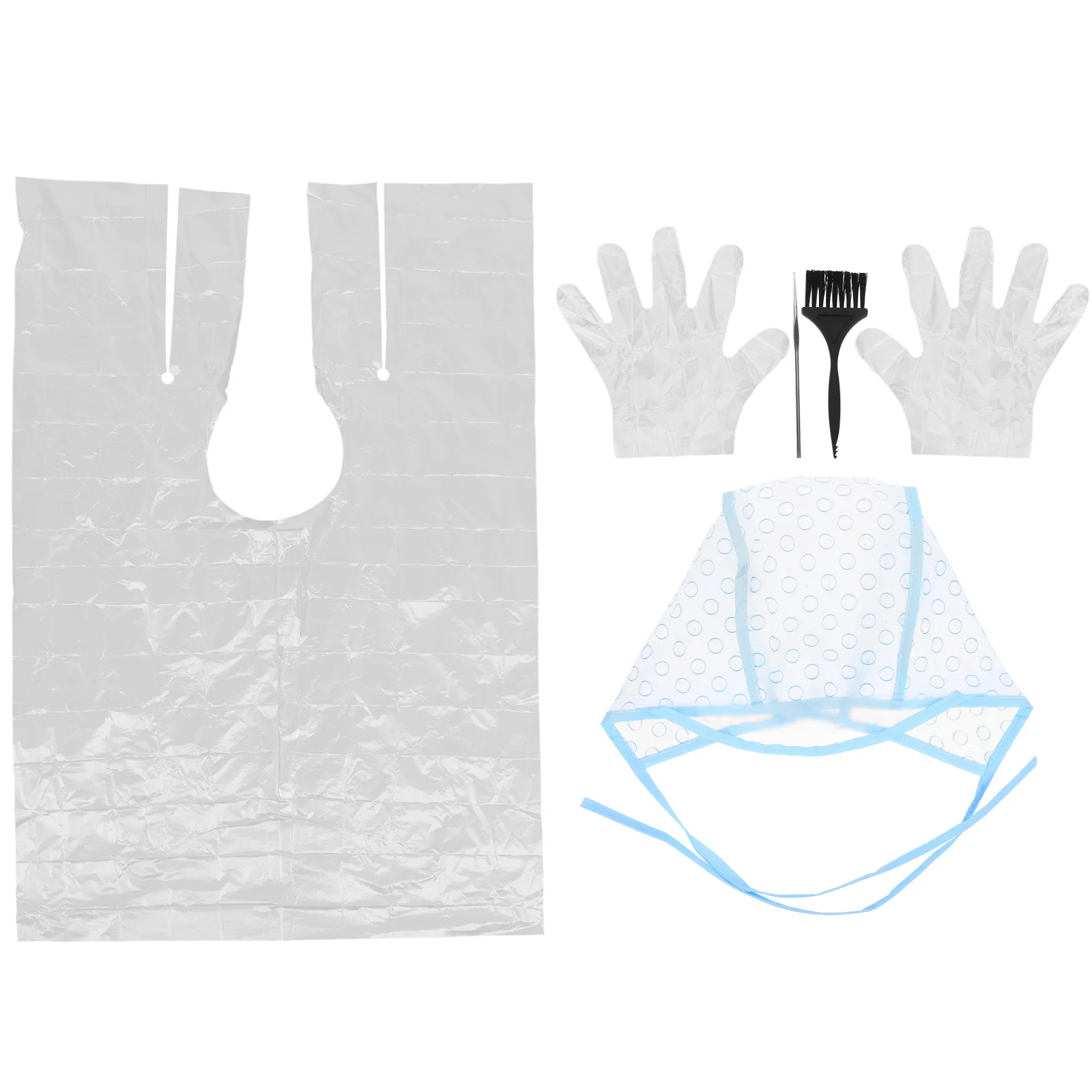 

1Set Highlight Hair Dye Cap Kit Disposable Brush Crochet Gloves Easy Comfortable Fit for Multiple Uses Hair Dye Kit