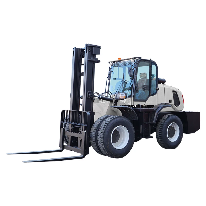 China High Quality  6 Ton 4WD Small All Terrain Forklift Rough Terrain Forklift National IV Emission Engine