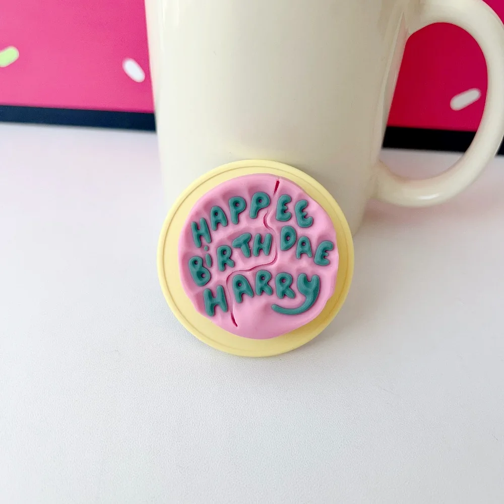 Coreano 3D carino lettera inglese rosa per supporto per impugnatura per telefono Magsafe Tok per iPhone Google anello magnetico pieghevole universale