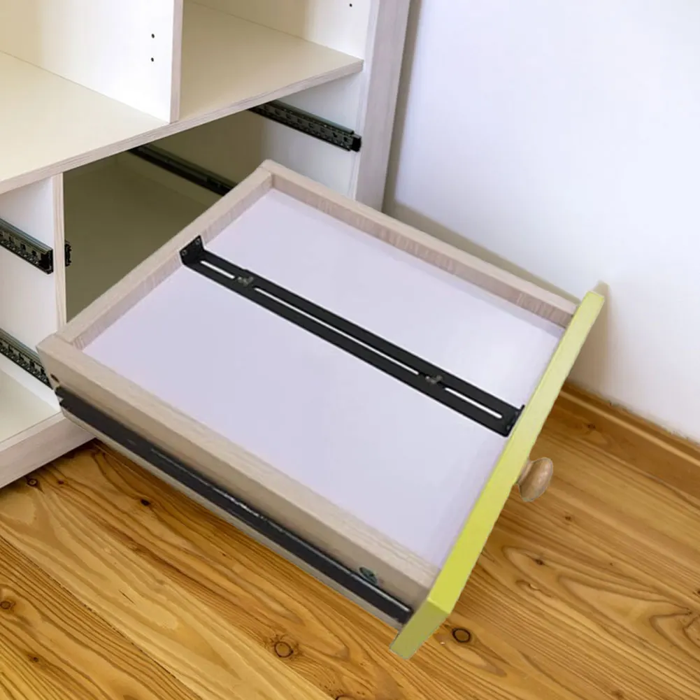 4Pcs Kit Perbaikan Laci Pemasangan Tengah Untuk Memperkuat dan Memperbaiki Kerusakan Aksesori Perbaikan Furnitur Braket Penyangga Bawah Set Alat