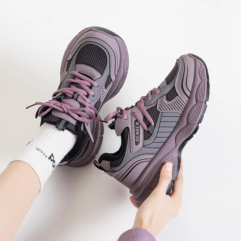 

Папина обувь с зимним бархатом для студентов, повседневные спортивные кроссовки на толстой подошве, теплая женская обувь из хлопка