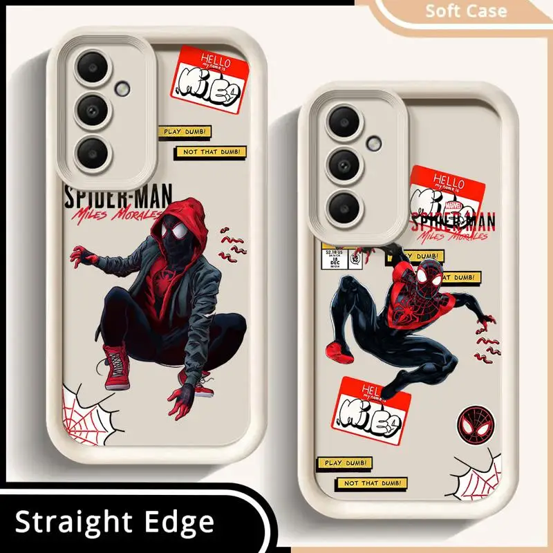 phone cases for Samsung Galaxy A55 A34 A25 A12 A35 A23 A24 A14 A54 A13 Angel Eye Ladder funda Cover Marvel Morales Spider-Man