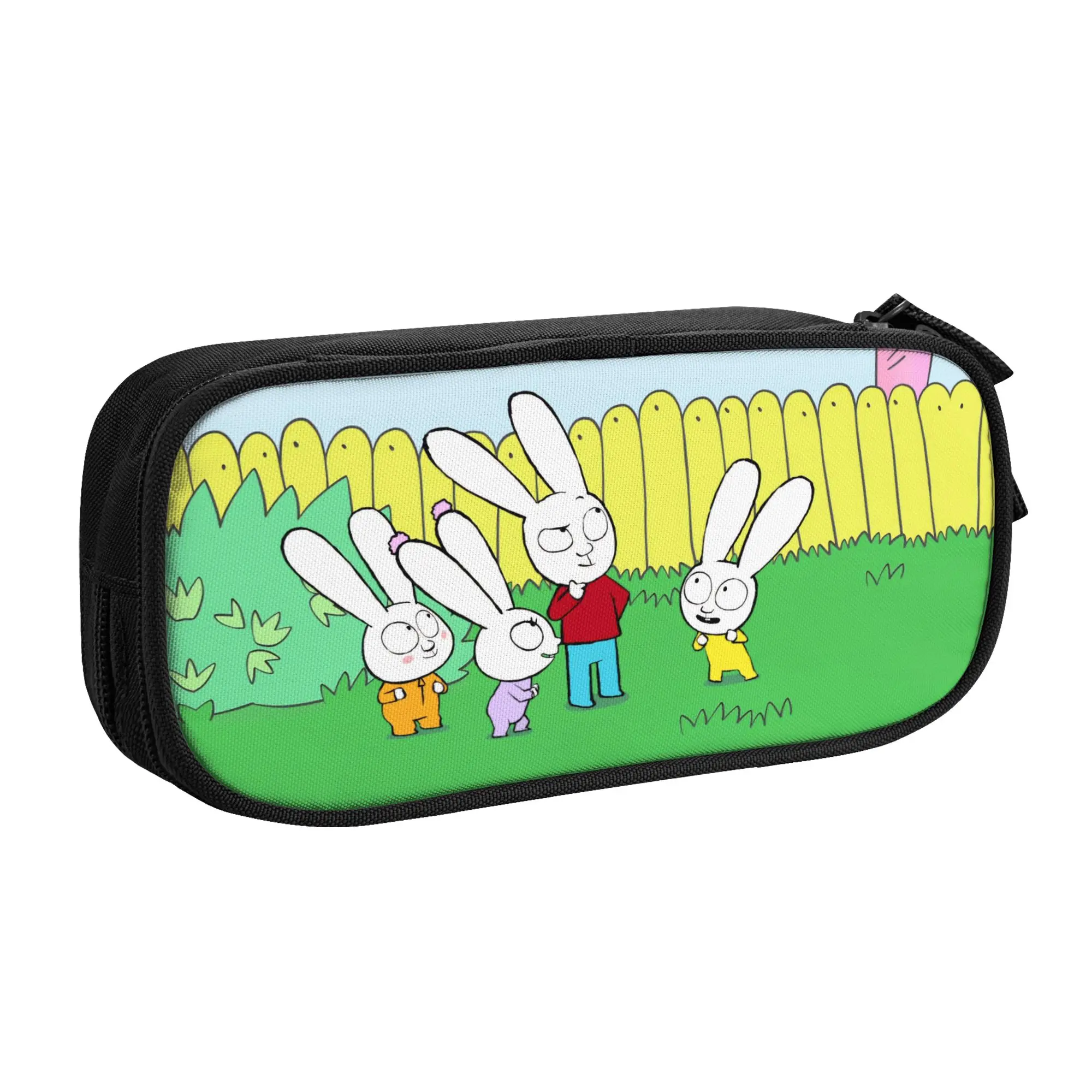 Simons Super Rabbit Pencil Case Classic  Oh no Pen Bags Student Large Storage Students School Zipper Pencilcases