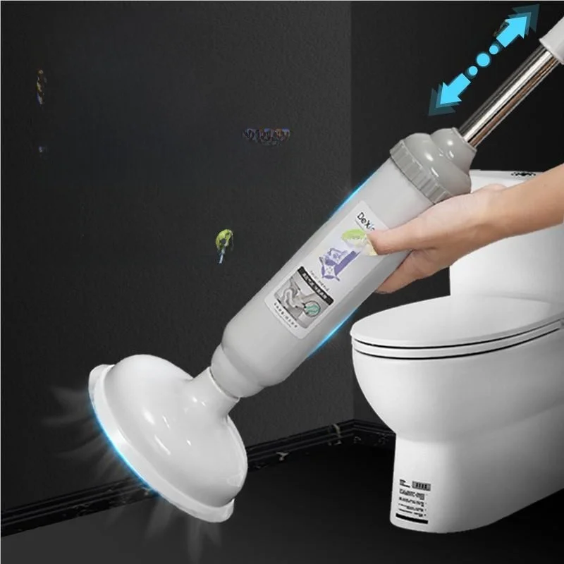 

Powerful Toilet Drain Cleaner Air Pump Plunger Batoom Sink Bloage Tool Strong Suction Toilet Cleaning Device Fly Blue Valley