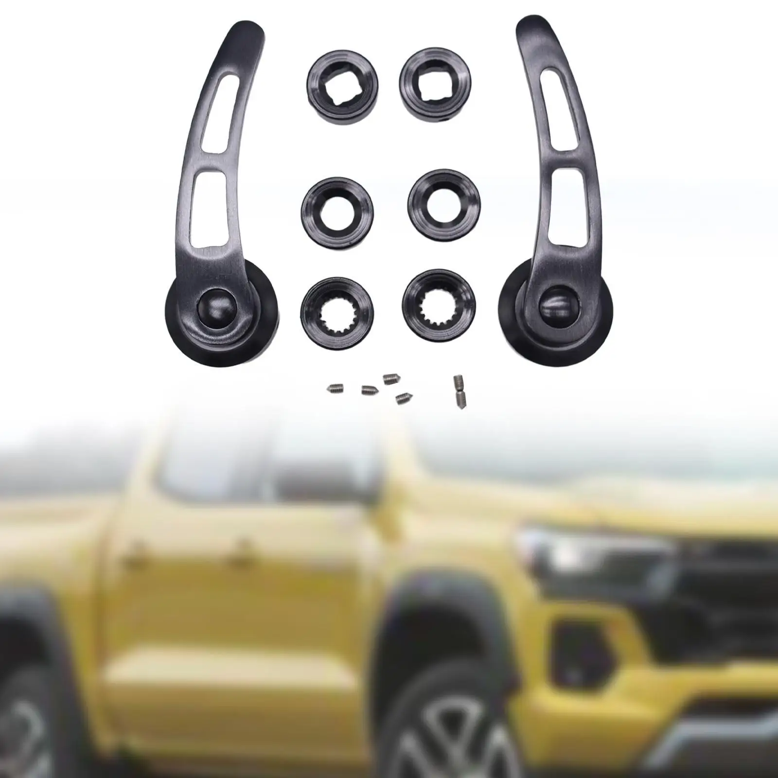 

Billet Aluminum 4 1/4" Door Handle Kit Black Sturdy Easily Install High Performance Car Accessories Replacing Professional