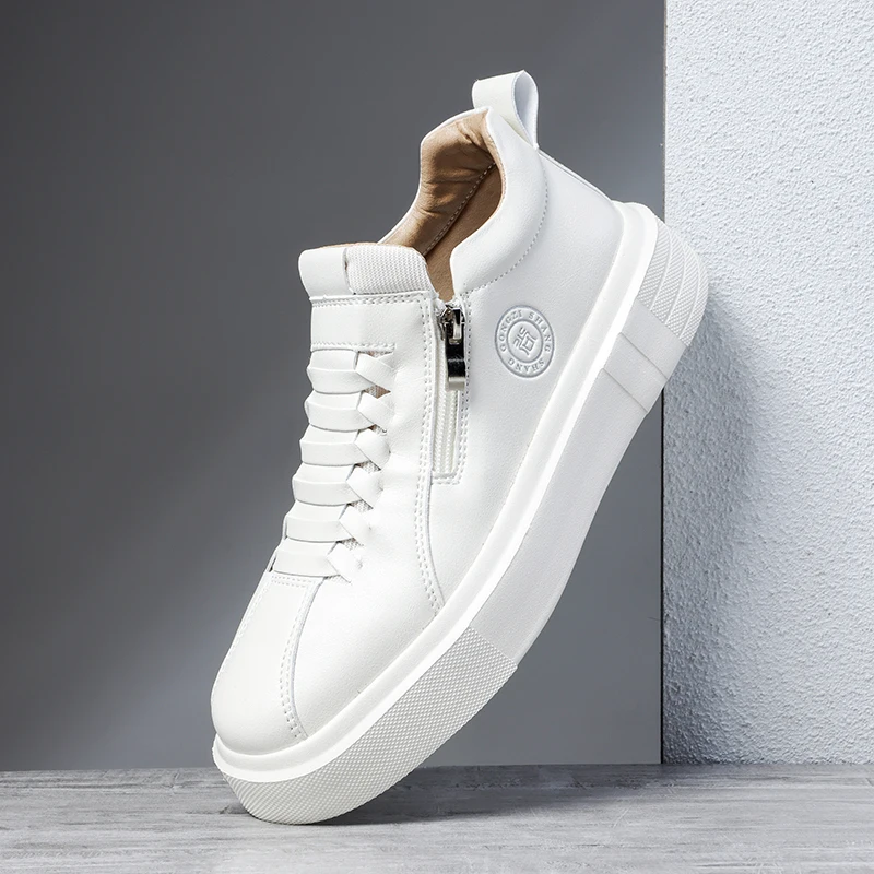 

Новые высококачественные повседневные кожаные туфли для мужчин 2026 года, модные дышащие слипоны на мягкой подошве