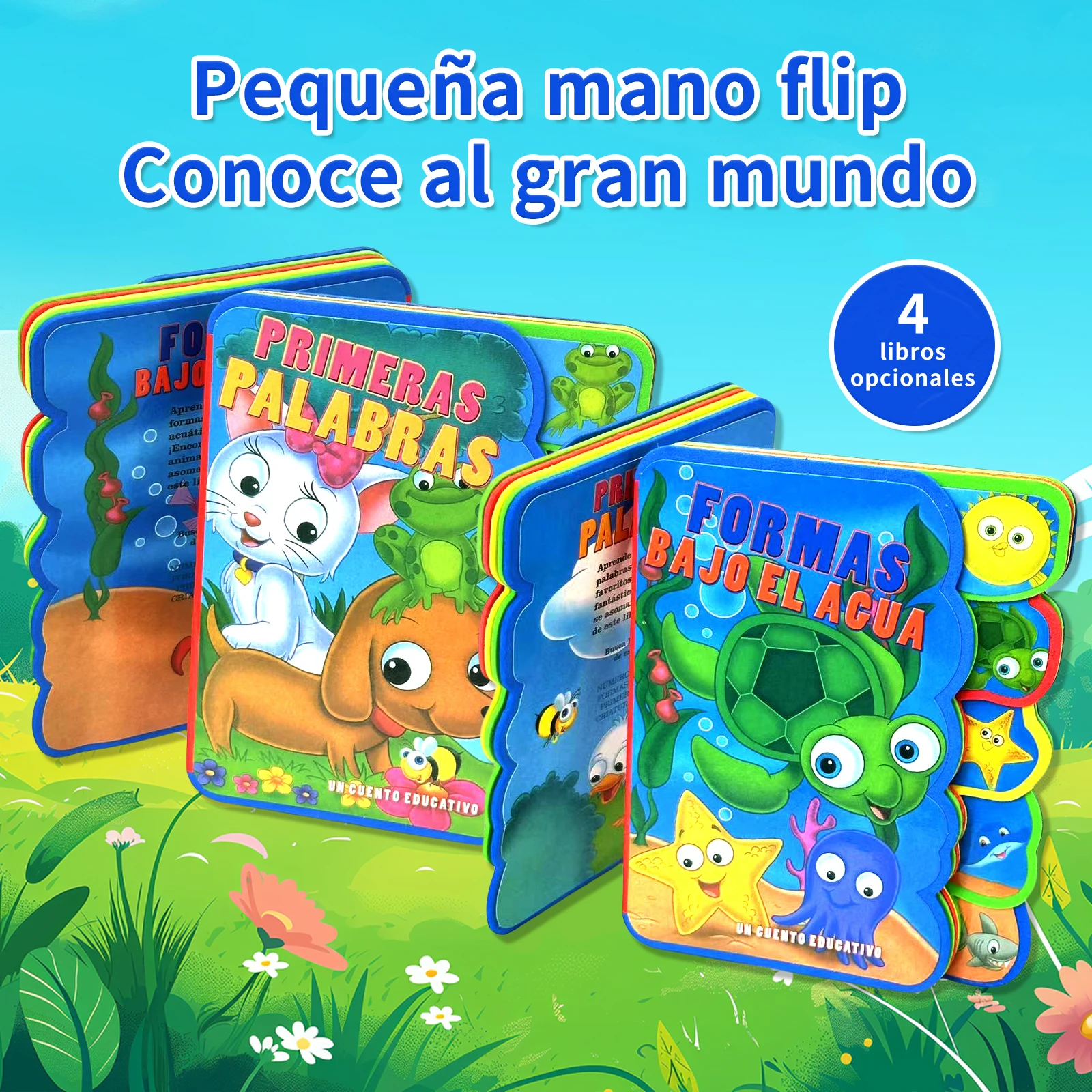 Spanish Storybook: Foam Material, Tear-Resistant, Cute Animals, Imagination, Short Stories, Early Education, 3-6 Years
