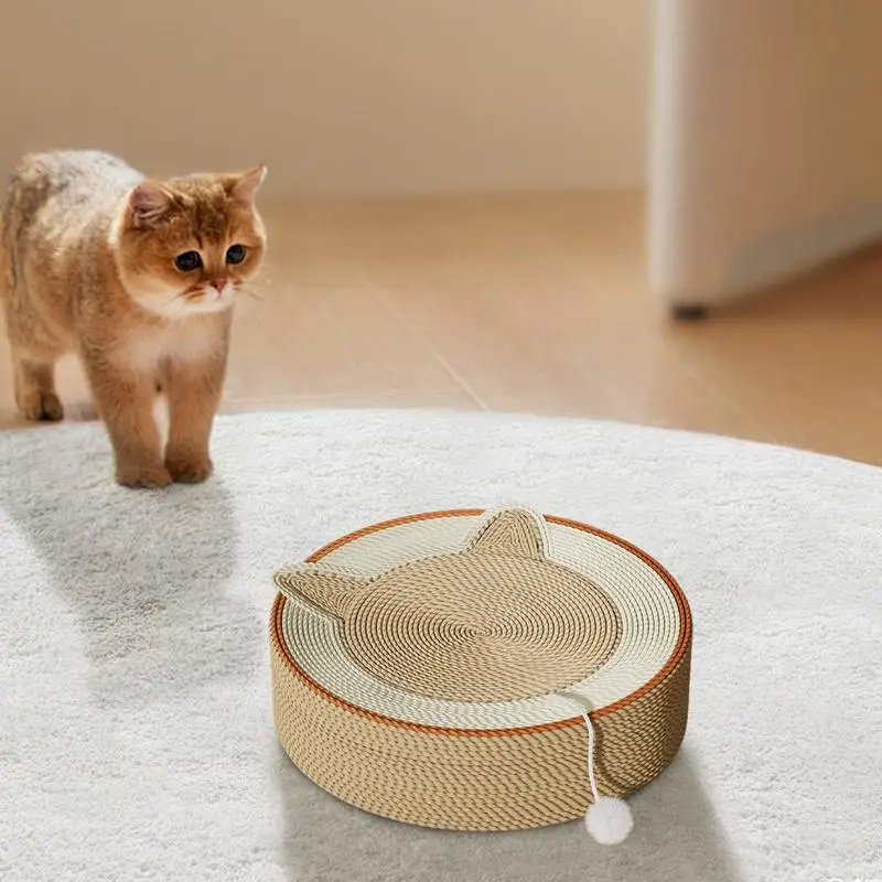 Round Cat Scratcher Bed Wear Resistant Cat Scratching Lounge Grinding Claws for Small Medium Large Cats Pet Supplies