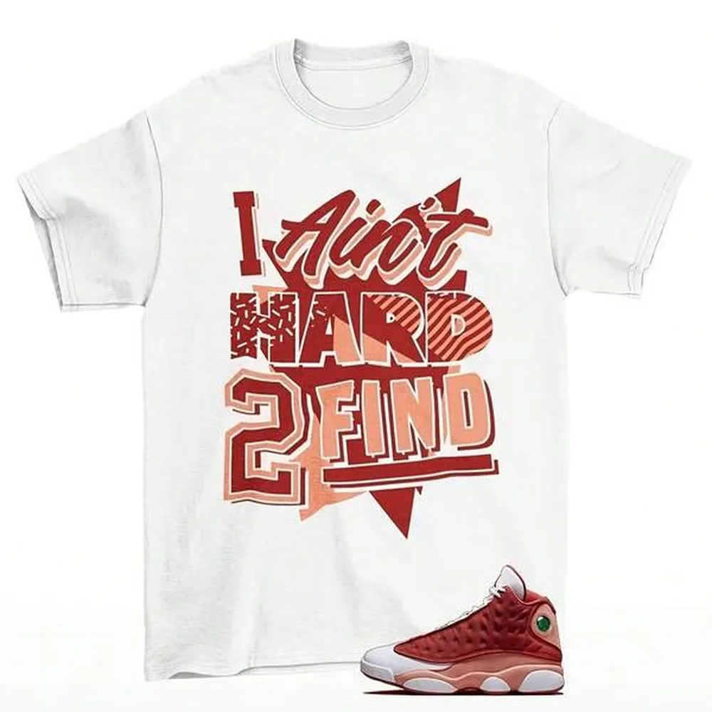 Rare Find Sneaker Shirt White Match Jordans 13 Dunes Red