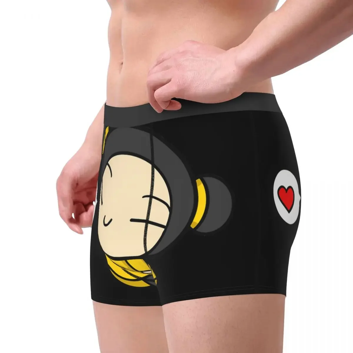 Yellow Windswept Love Pucca Underpants Breathbale Panties Male Underwear Print Shorts Boxer Briefs